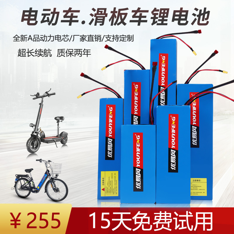 滑板车电车通用36V48V24V锂电池