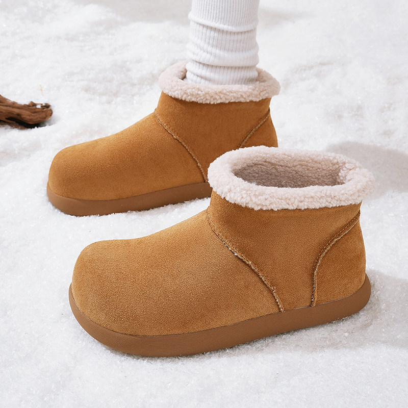 雪地靴女冬季厚底加绒保暖防滑短靴毛绒棉鞋图片