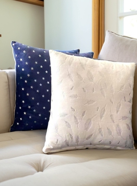 烫金水晶绒毛绒简约北欧风沙发客厅抱枕靠枕卧室床头靠垫