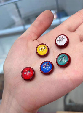 朱砂五路财神通孔配件 DIY手串佛珠文玩项链配件 TY