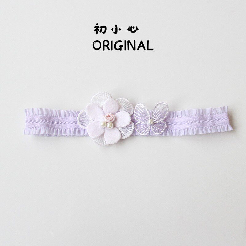 婴儿发饰夏季女宝宝可爱花朵头饰韩版婴幼儿满月百日宴拍照发带