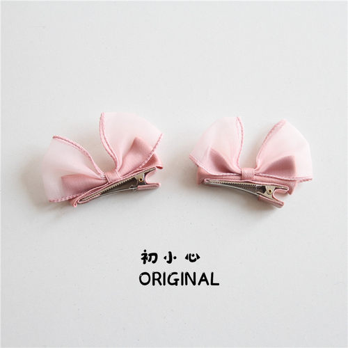 韩版女宝宝站立款蝴蝶结儿童发夹