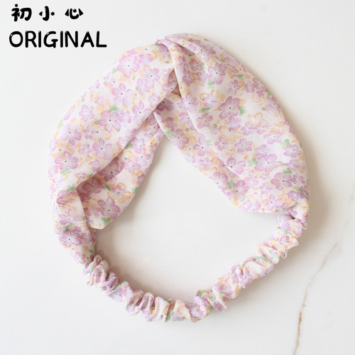 女宝宝薄款松紧交叉布艺发带