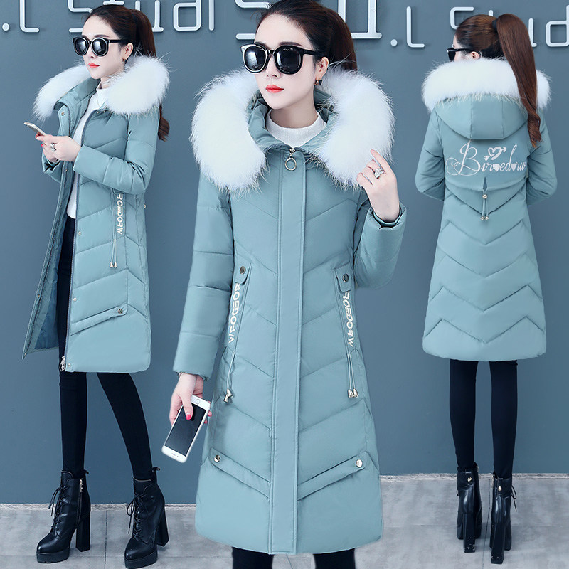 2025冬季新款白鸭绒羽绒服女妈妈装中长款加厚韩版修身棉衣服外套