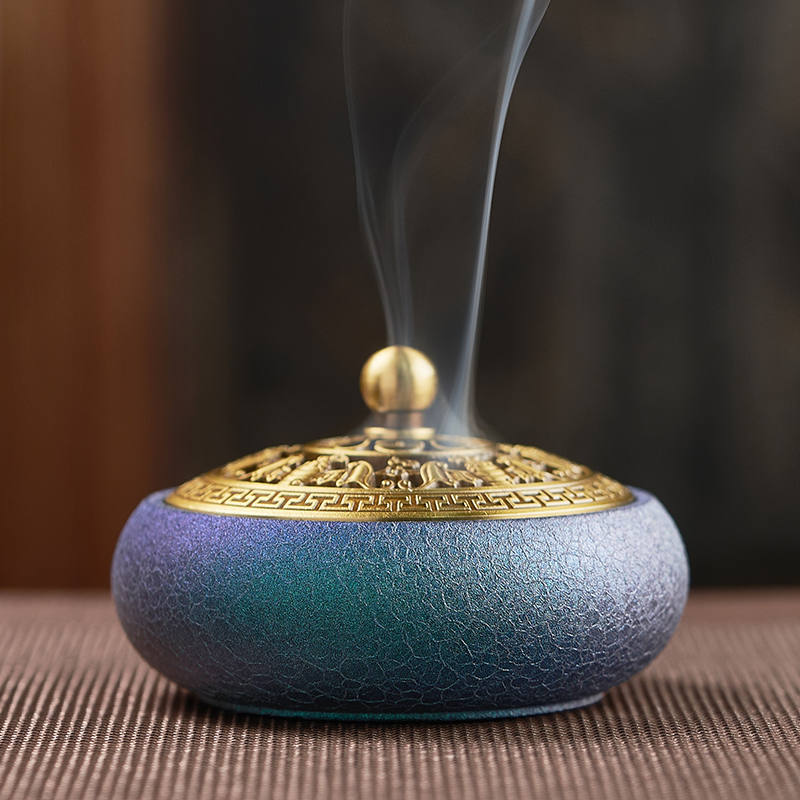 會變色的銅香爐黃銅家用室內熏香