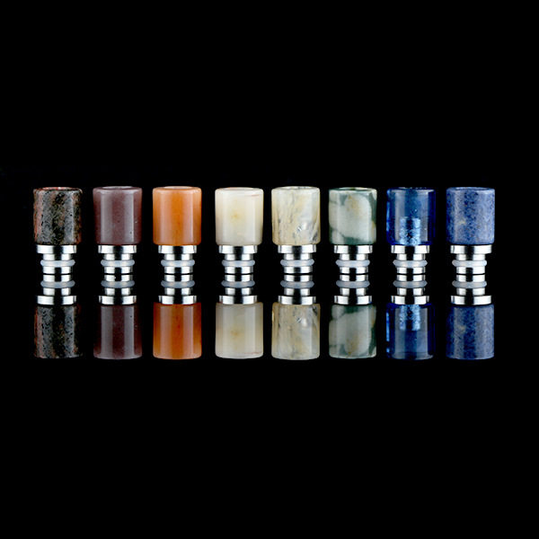 510 drip TIP不锈钢+玉石小孔口吸滴嘴烟嘴配RDA RTA RBA跨境工厂