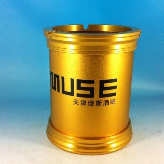 铝合金烟灰缸酒吧KTV网吧烟盅烟缸家居客厅办室家用摆件轻奢