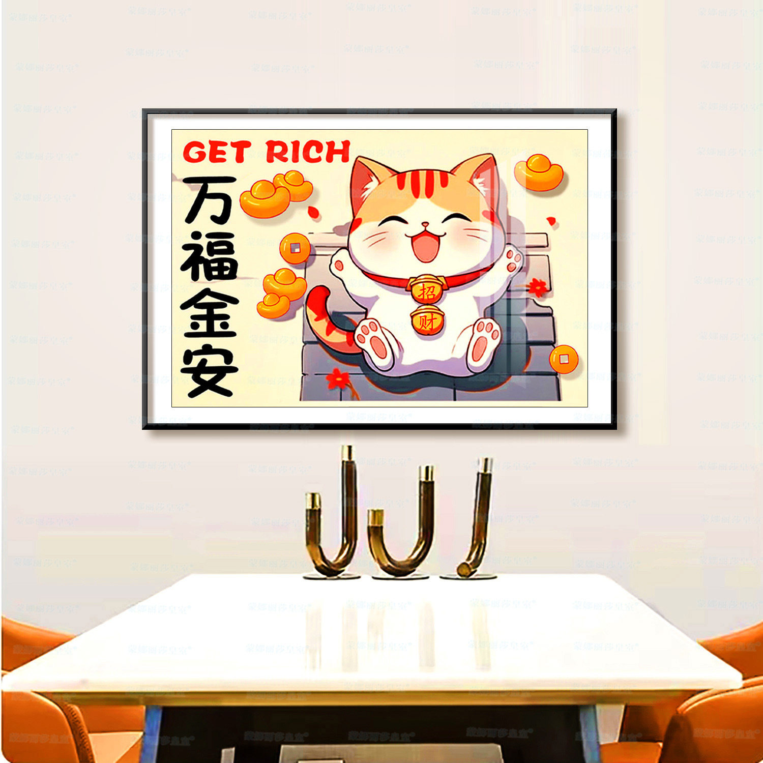 【进口棉布】蒙娜丽莎十字绣万福金安新版可爱卡通装饰手工绣