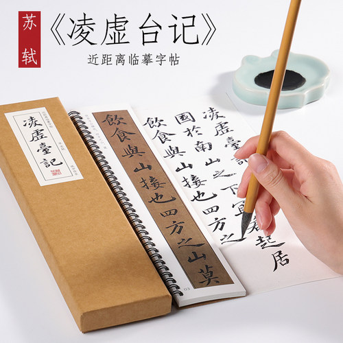 宋 苏轼 行书《凌虚台记》 苏东坡行书书法字帖初学者毛笔成人学生练习基础入门字典近距离临摹字帖 纸中作乐