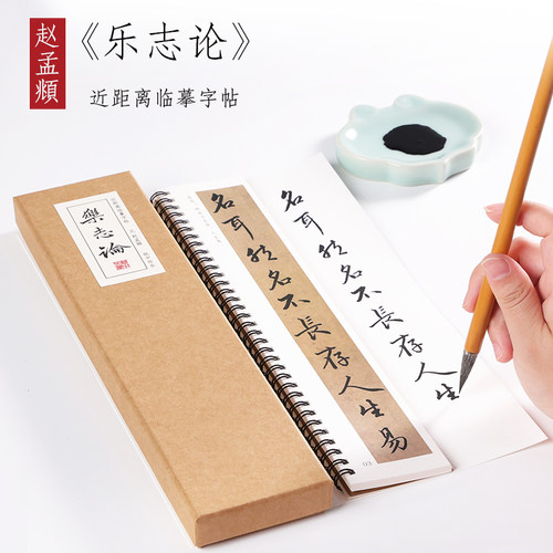 元 赵孟俯 行书《乐志论》赵孟頫行书字帖墨迹本毛笔临摹书法近距离对临字帖 纸中作乐