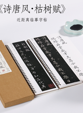 唐 褚遂良 《诗唐风·枯树赋》楷书字帖正楷小楷毛笔书法临摹字卡初学基础入门练字贴描红原碑拓本 近距离临摹 纸中作乐