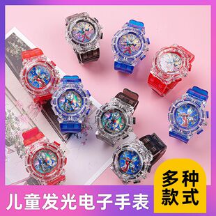 奥特闪光手表儿童手表玩具男孩黑科技便宜的手表4-13岁曼