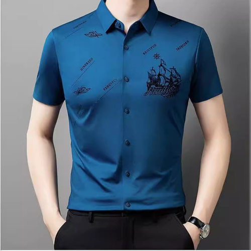 fashion shirt tops casual design shirts tee桑蚕丝手感短袖