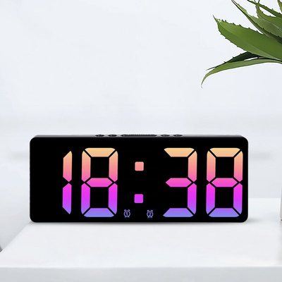 Creative Number Clock Color Nightlight Alarm LED Large闹钟新
