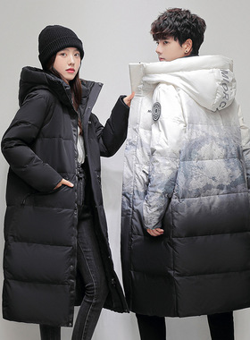 man winter coat women warm jacket新款男士加厚羽绒服加长款