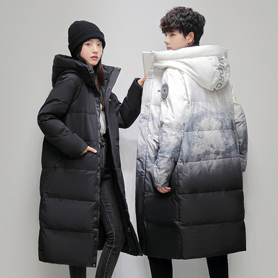 man winter coat women warm jacket新款男士加厚羽绒服加长款
