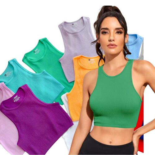 compression tank tops gym workout fitness vest欧美跑步瑜伽