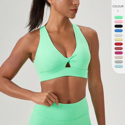女运动内衣Sports Yoga Bra for Women Halter Neck Sexy Gym Bra