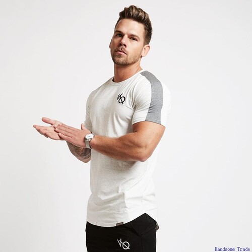 Gym Fitness tshirts Mens Crossfit Workout T-shirts TopMan男T