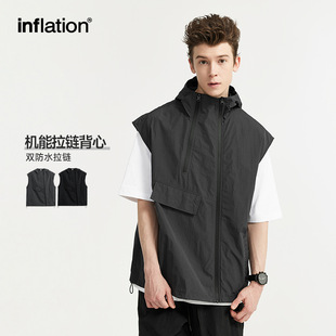 men's waistcoat top vest男装机能拉链马甲背心2026新品欧美潮牌
