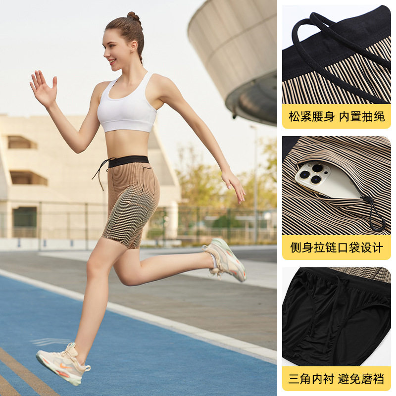 women compression shorts田径跑步健身瑜伽裤外穿紧身短裤五分裤