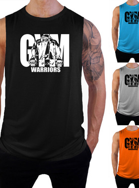 men compression vest tank top速干健身背心 网孔透气无袖t恤