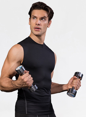 Mens Gym Compression Vest Man shirts Tank Tops男紧身训练背心