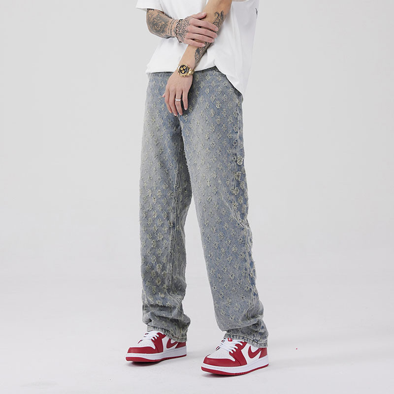 men's jeans casual fashion denim pant trousers欧美hiphop裤子