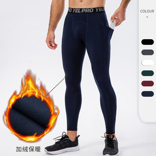 Warm Gym Mens Fitness Pants Tight Leggings Joggings Skinny男