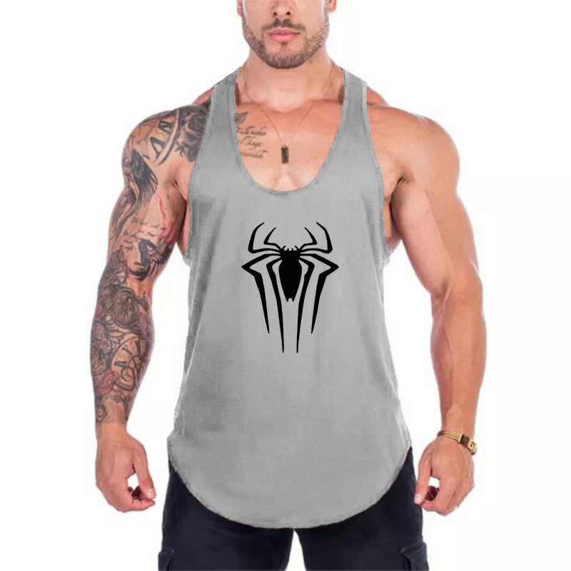 men compression vest tank top健身蜘蛛肌肉工字背心 男士速干