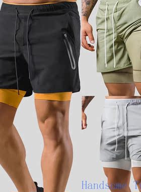 Running Shorts Mens Gym Workout Training Gym Pants男健身短裤