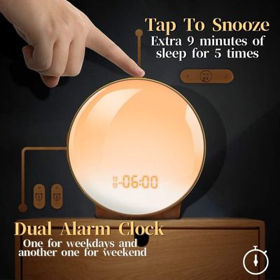 Smart Sunrise Alarm Clock Wake Up Sunset Simulation 日出闹钟