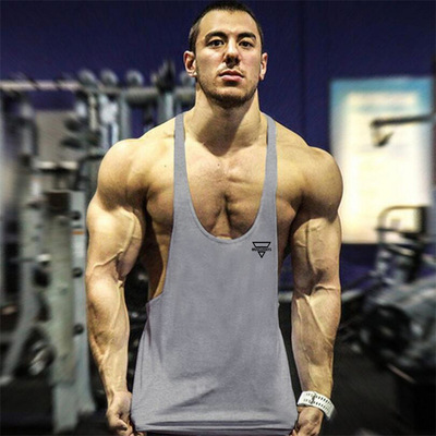 men gyms tank workout sleeveles shirt male summer loose