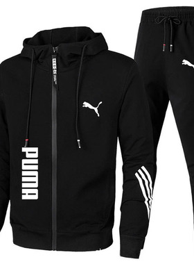运动男Men Tracksuit Sets Long Sleeve Hoodie+Jogging Trousers