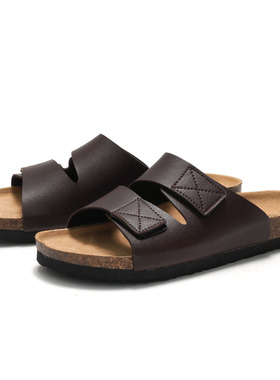 Men Cork Slide Sandals Flipflops Slippers Outdoor男外穿拖鞋