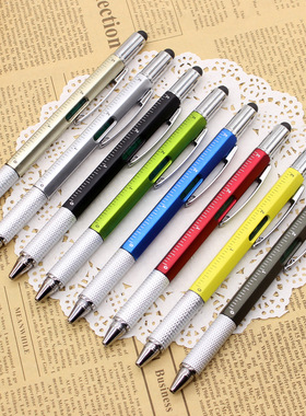 5 Pcs Tool Ballpoint Pen Screwdriver Ruler Level Touch Gift