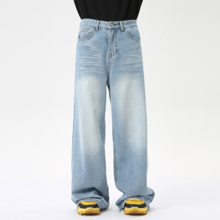 denim male new leg wide pants man jeans men 牛仔裤 男新款