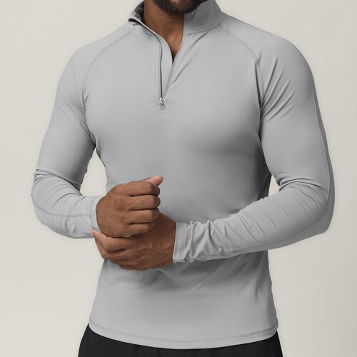 t-shirt quick dry shirt compression tee tops欧美男士运动拉链