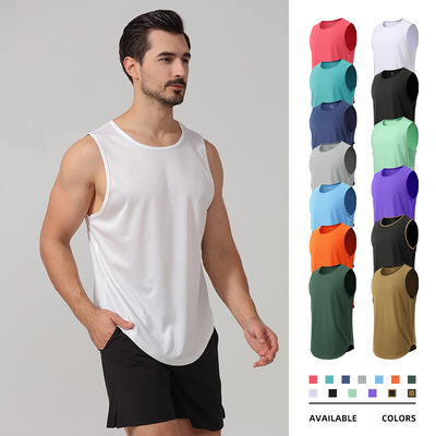men compression vest tank top速干背心男欧美大码健身背心跑步