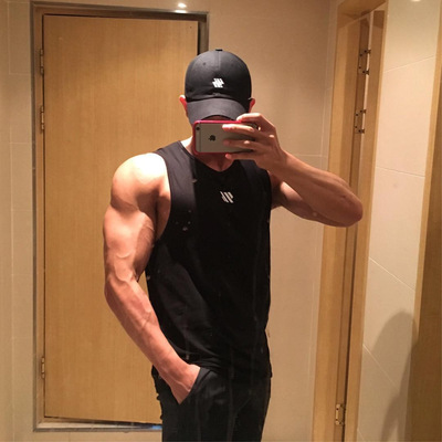 compression tank tops gym workout fitness vest夏新款透气速干