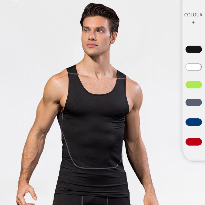 Men Gym Compression Vest Man shirt Tank Top紧身训练PRO背心男