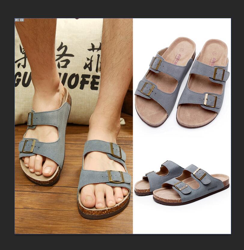 Cork拖鞋Womens Slides Man Slippers Clogs Flip Flops Lady New