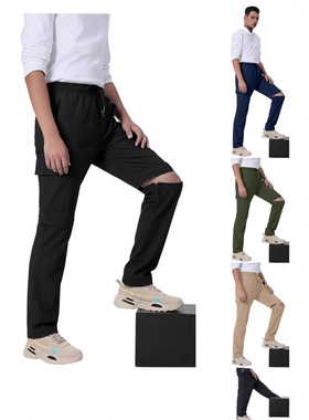 men pants shorts man新款男士青年多口袋工装长裤四透气防水休闲