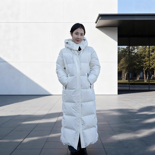 winter jacket新品 coat warm 超长到脚踝羽绒服情侣 women man