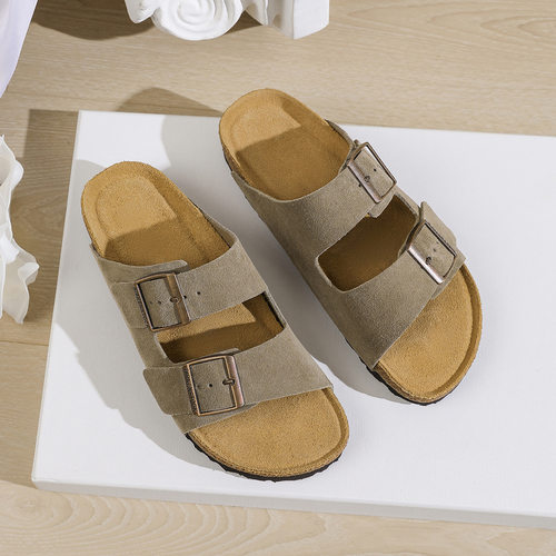 Cork Slippers Slides Flat Shoes Sandals Clogs Mules BK新款
