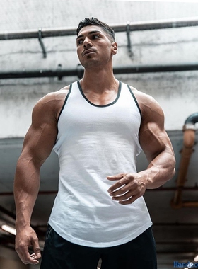 tanktop man背心男健身运动crossfit Men's vest solid color gym