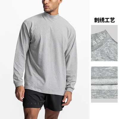 Men Long Sleeve GYM Clothes Hoodie Tshirt春秋季男士卫衣棉质
