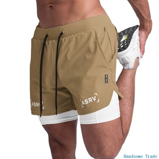 Running Shorts Men's GYM Sport Fitness Short Pants健身男短裤