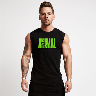 workout sleeveles shirt men summer tank male loose gyms