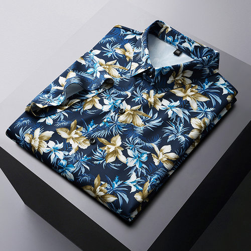 new shirt tops casual fashion loose shirts夏大码男式无痕高弹